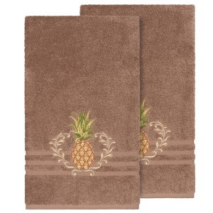 Linum Home Textiles 100% Turkish Cotton WELCOME Embellished Towel Set - 1 of 2
