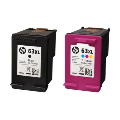 HP 63XL Original High-Yield Ink Combo – Black & Tri-Color – Bulk Packaging, Same Premium Quality!