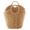 Casafield Large Boat Basket with Handles - Espresso, Water Hyacinth Woven Storage Tote for Blankets, Laundry, Bathroom, Bedroom, Living Room - 4 of 4