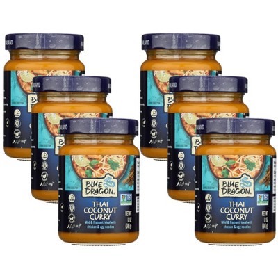 Blue Dragon Thai Coconut Curry Sauce - Case of 6/12 oz