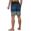 Lars Amadeus Men's Drawstring Waist Contrast Color Stripes Printed Summer Swim Shorts - 3 of 4