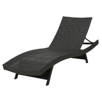 Toscana Wicker Patio Lounge - Gray - Christopher Knight Home