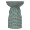 Willis Wooden Accent Table Teal Wash - WyndenHall: Mid-Century Modern, Mango Wood, Scratch-Resistant - 3 of 4
