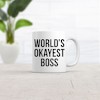 Crazy Dog T-Shirts Worlds Okayest Boss Funny Business Owner Ceramic Coffee Drinking Mug  - 11oz - 2 of 4