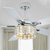 Bella Depot 52" Modern Crystal Ceiling Fan with Light and Remote 6-Speed Reversible Fan - 2 of 4