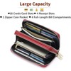 Clotth Womens Wallet - Large Capacity RFID Blocking Leather Wallet for Women Double Zipper Wristlet Clutch for Phone,Travel & Daily Use - 4 of 4