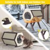 Aivituvin Indoor/Outdoor Heated Cat House with Heated Pad|Durable PP Construction-AIR107 - 3 of 4