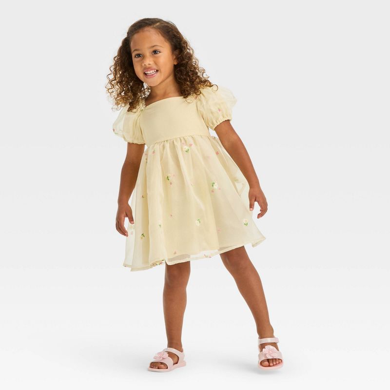 Toddler Girls' Audrey Camille Tutu Dress - Light Yellow, 3 of 4