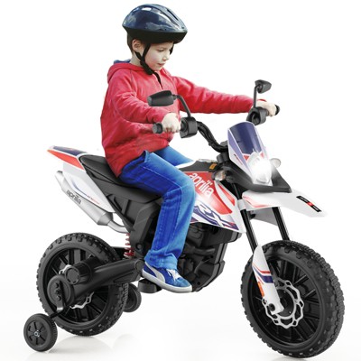 Infans 12V Licensed Aprilia Kids Ride On Motorcycle Electric Dirt Bike w/ Light & Music
