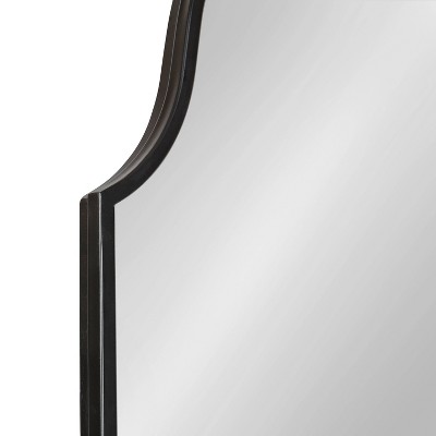 Rowla Black Scalloped Full Length Wall Mirror