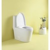 1.1/1.6 GPF Dual Flush 1-Piece Elongated Toilet with Soft-Close Seat - Gloss White,Modern,27.17'' x 15.55'' x 30.71''(2.26*1.30*2.56ft) - 2 of 4