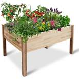Jumbl Cedar Wood Raised Garden Bed & Herb Planter Box