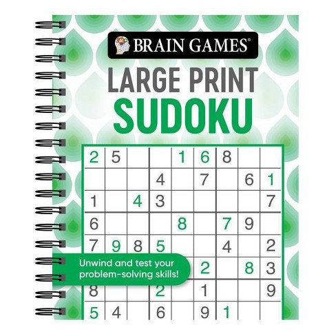 brain games large print sudoku swirls brain games large print spiral bound target