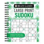 Brain Games - Large Print Sudoku (Swirls) - (Brain Games Large Print) (Spiral Bound)