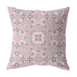 20" Pink Suede Throw Pillow - 1 of 4