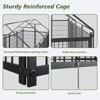 Outdoor Large Dog Kennel Metal Coop Fence with Waterproof Roof & 2 rotating feeders, Heavy-Duty Pet Enclosure for Dogs, Chickens &  Rabbits - 4 of 4