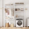 61" W  Over Washer Dryer Shelves, 5-Tier Adjustable Laundry Organizer with Wood Shelves, 100 LB Capacity Rack. - 2 of 4