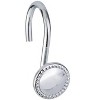 Home Mart Goods 12 Piece Set - Chrome Button Heavy Duty Shower Curtain Hooks Rings Rustproof Metal - 4 of 4
