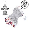 Novelty Lights 100 Light Incandescent Mini Christmas String Lights White Wire 50 Feet - 2 of 4