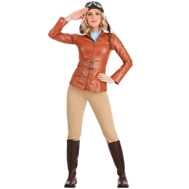 HalloweenCostumes.com Deluxe Amelia Earhart Costume for Women, 1 of 5