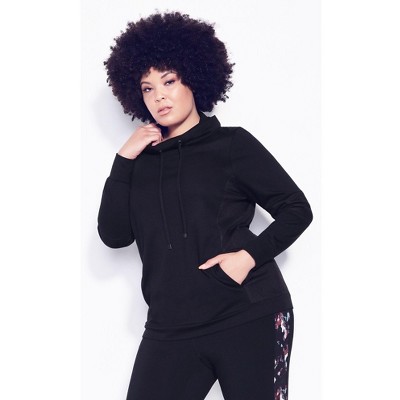 Zim & Zoe Women's Plus Size Laid On Mesh Sweatshirt
