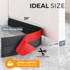 JUJABU 2 Pack Black Adjustable Under Door Draft Stoppe, Anti-Collision Strong Adhesive, Soundproof Weather Stripping, 2" W x 39" L - 3 of 4