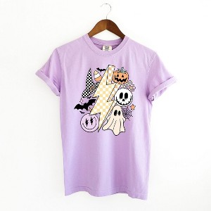 Simply Sage Market Women's Lightning Bolt Halloween Short Sleeve Garment Dyed Tee - 1 of 2