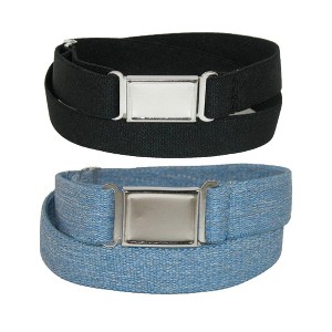 CTM  Elastic Belt with Magnetic No Show Flat Buckle (Pack of 2 Colors) - 1 of 4