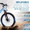 NAYSAYE Mountain Bike for Girls and Boys 24 Inch Steel Frame with 6-Speed Gear System for Outdoor Adventures, Blue, 61.42"*23.63"*36.62" - 3 of 4