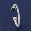 Ross-Simons Italian Black Onyx and 1.30 ct. t.w. CZ Twisted Cuff Bracelet in Sterling Silver - 4 of 4