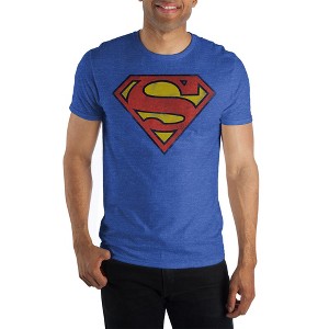 Superman S Super Logo Men's Blue T-Shirt Tee Shirt - 1 of 1