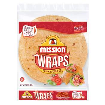 Mission Sun-Dried Tomato Basil Wraps - 15oz/6ct