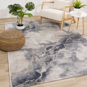 Rug Branch Contemporary Organic Blue Indoor Area Rug - 1 of 4