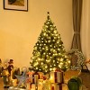 Tangkula 4.5'PVC Pre-lit Artificial Christmas Tree Hinged Tips w/200 LED Light - 2 of 4