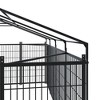 SEVOBAL Pet Doors, Gates and Pens Large Dog Kennel with Roof Cover Metal Enclosure for Outdoor Use, Black, 9.62"*9.35"*6.18" - 2 of 4