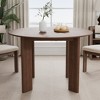 45 Inch Walnut Colored Circular Dining Table, Suitable For Dining With Multiple People At The Same Time, Suitable For Both Dining And Living Rooms - 2 of 4