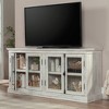 Sauder Barrister Lane TV Credenza for TVs up to 80" White Plank: Industrial Style Entertainment Center - 3 of 4