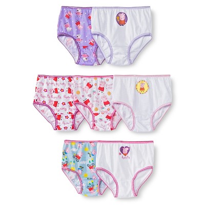 Peppa Pig Girls Combed Cotton Character Toddler 7pk Panty