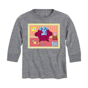 Boys' - Blue's Clues & You! - Blue Polaroid Long Sleeve Graphic T-Shirt - 1 of 4