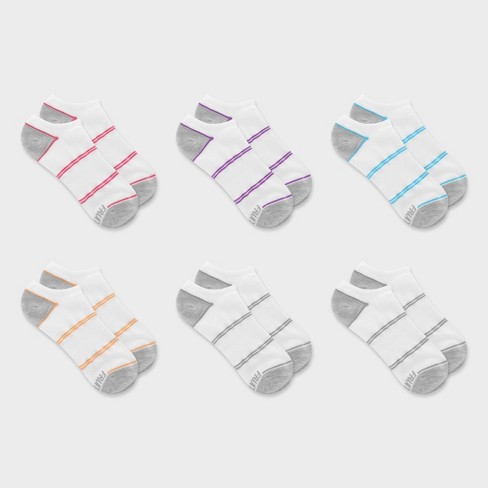 Fruit of the Loom Women's Breathable Cotton Lightweight 6pk No Show Tab  Athletic Socks - White 4-10 6 ct