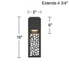 Possini Euro Design Possini Euro Miele 16" High Matte Black Outdoor LED Wall Light - 4 of 4