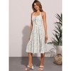 INSPIRE CHIC Women's Floral Halter Neck Sleeveless Lace Up Midi Summer Sundresses - 4 of 4