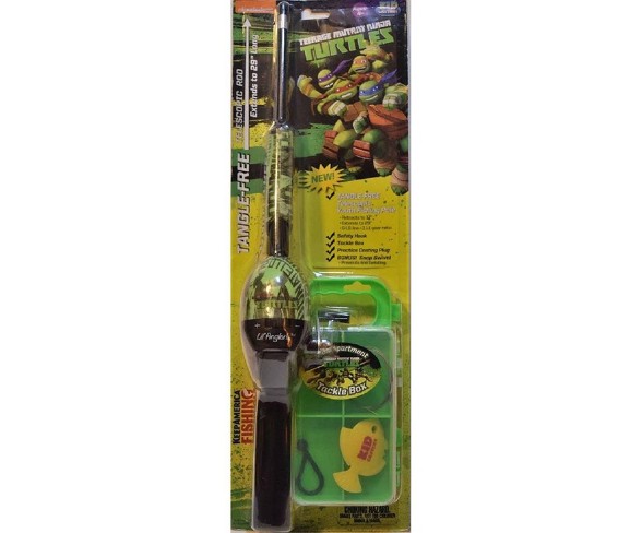 Kid Casters Teenage Mutant Ninja Turtles Telescopic No Tangle Fishing Rod with Tackle Box - Green