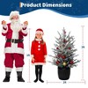 3FT Pre-Lit Artificial Christmas Tree, Tabletop Mini Xmas Tree, Compact for Home Office Dorm, Easy Setup - 2 of 4