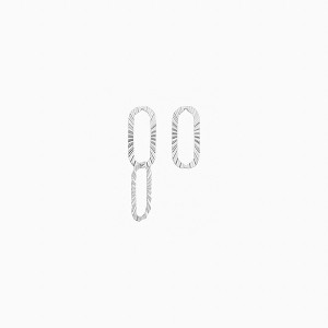 Bearfruit Jewelry Sterling Silver 18k Gold Plated Jessica Oval Mismatching Earrings - 1 of 1