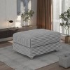 FONTOI Ottomans and Benches Plush Corduroy Ottoman Low Bench, Living Room Ottoman, End of Bed Bench for 4, Bedroom Ottoman, Grey, 31.5"*23.6"*15.76" - 2 of 4