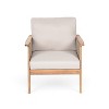 Christopher Knight Home Tarek Outdoor Acacia Wood and Rope Club Chair with Water-Resistant Cushions, Teak/Beige - 2 of 4