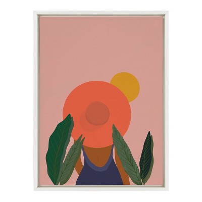 18" x 24" Sylvie Tropical Girl Framed Canvas by Oris Eddu - Kate & Laurel All Things Decor