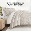 Linear Leaves Taupe 3PC Duvet Cover Set - Natural Pattern, Zippered Closure, Superior Weave - Becky Cameron - 2 of 4