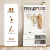 PexFix Hall Tree with Bench & Shoe Storage 6-in-1 Wider Entryway Bench with Coat Rack & Adjustable Shelf Farmhouse Hall Tree - 4 of 4